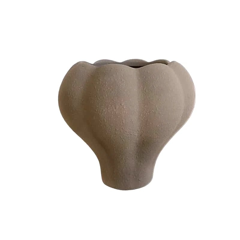 Art Et Lumiere Βάζο Κεραμικό Καφέ Art Et Lumiere 22,5x22,5x21,5εκ. 35044 (Υλικό: Κεραμικό, Χρώμα: Καφέ) - Art Et Lumiere - lumiere_35044