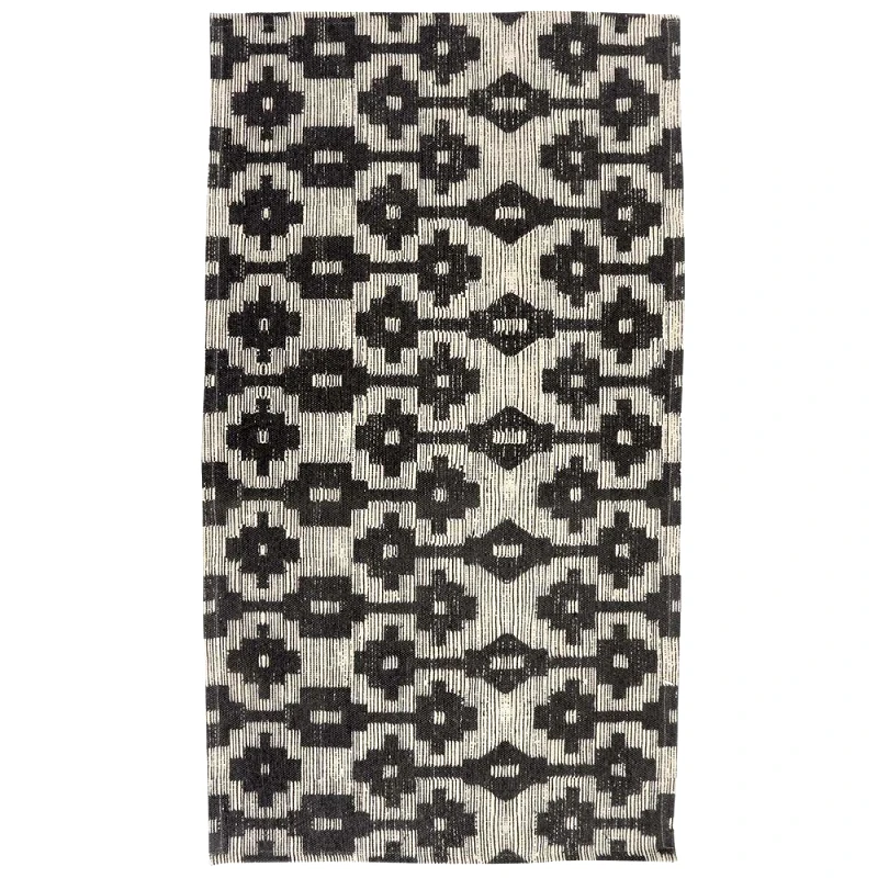 Das Home Χαλί Βαμβακερό 140x200εκ. Das Home 7024 (Ύφασμα: Βαμβάκι 100%, Χρώμα: Μαύρο) - Das Home - 799914207024