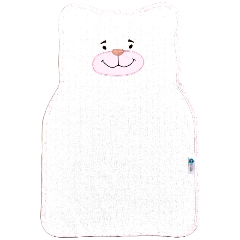 Ο Κόσμος του Μωρού Σελτεδάκι Bebe Polycotton 46x70εκ. Bear Pink 11331 (Ύφασμα: 80% Cotton - 20% Polyester, Χρώμα: Λευκό) - Ο Κόσμος του Μωρού - 5205626113317