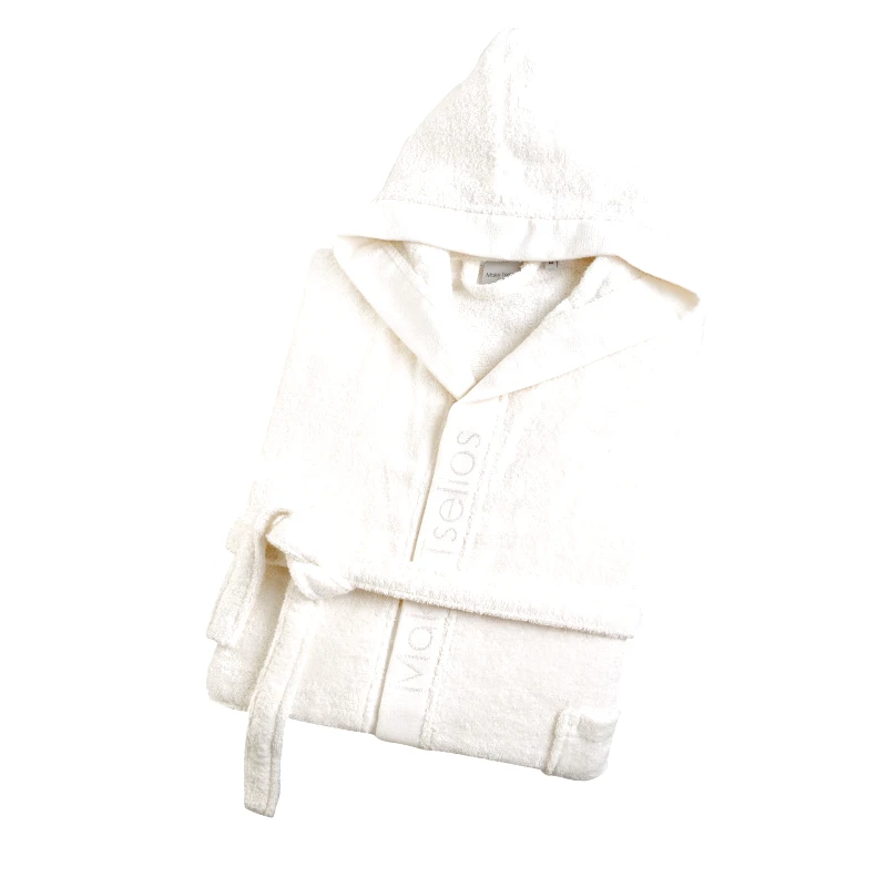 Makis Tselios Μπουρνούζι Ενηλίκων Με Κουκούλα Βαμβακερό Medium Helmi 1 White Makis Tselios (Ύφασμα: Βαμβάκι 100%, Χρώμα: Λευκό, Μέγεθος: Medium) - Makis Tselios - 285540123456