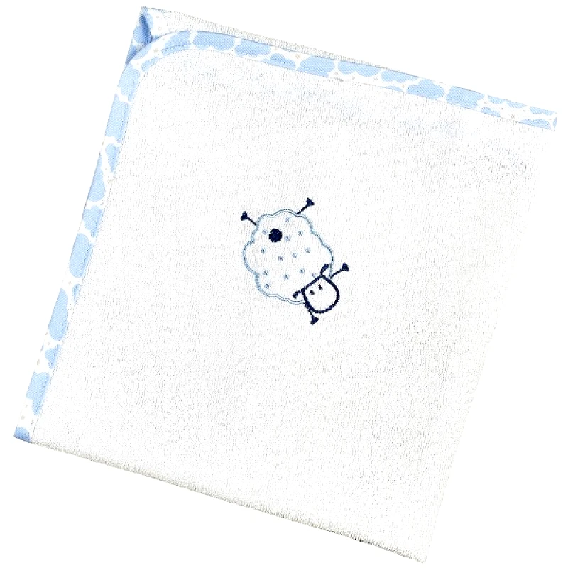 Ο Κόσμος του Μωρού Σελτεδάκι Bebe Polycotton 60x80εκ. Sheep Ciel 11292 (Ύφασμα: 80% Cotton - 20% Polyester, Χρώμα: Λευκό) - Ο Κόσμος του Μωρού - 5205626112921