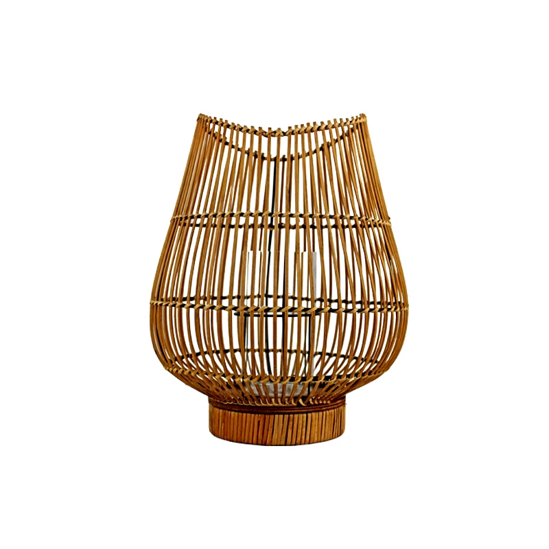 Art Et Lumiere Φανάρι Bamboo Φυσικό Μπεζ Art Et Lumiere 34x40εκ. 14856 (Υλικό: Bamboo, Χρώμα: Μπεζ) - Art Et Lumiere - lumiere_14856