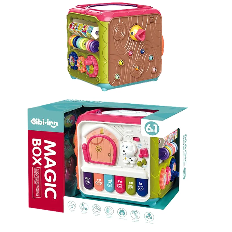 Toy Markt Μαγικός Κύβος Μπαταρίας 6 Σε 1 Μπεμπέ Σε Κουτί 32x25x22εκ. Toy Markt 74-1072 - Toy Markt - 74-1072