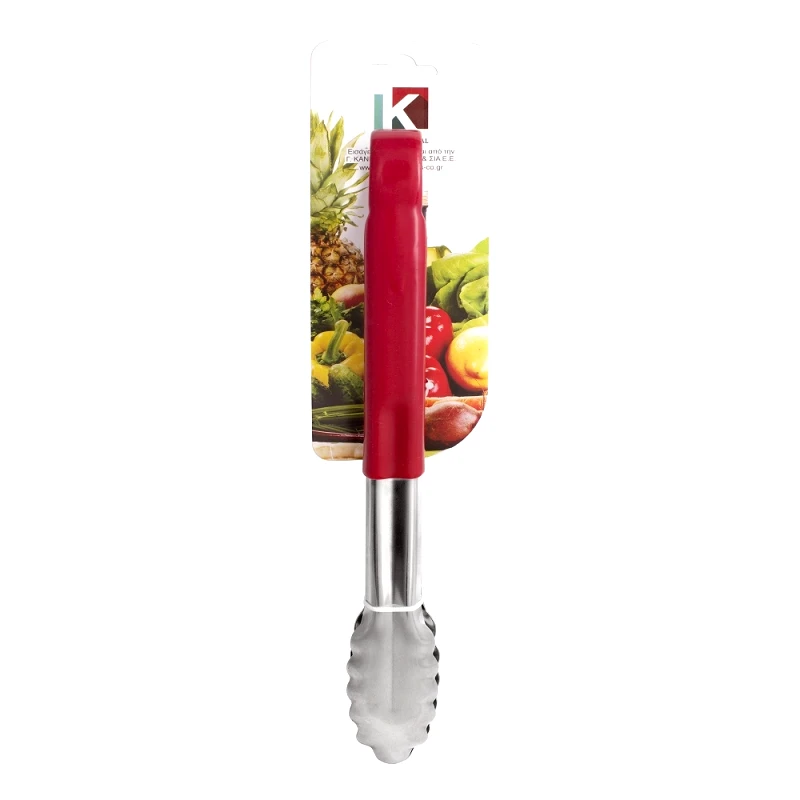 K-PROFESSIONAL Λαβίδα Κρέατος Ανοξείδωτη Κόκκινη K-Professional 30εκ. UR60386430 (Υλικό: Ανοξείδωτο) - K-PROFESSIONAL - UR60386430