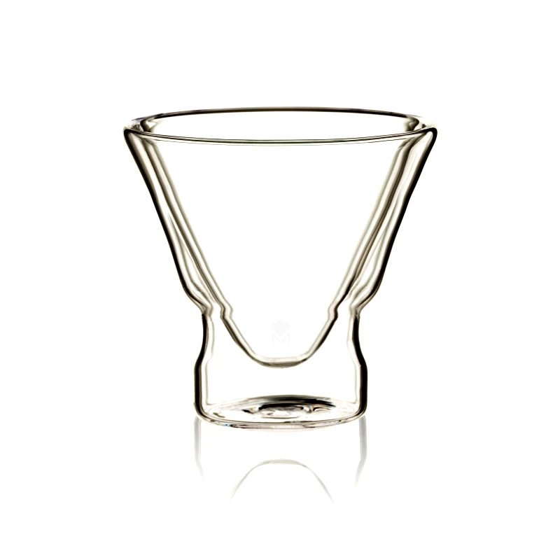 Bergner Ποτήρι Martini Σετ 2τμχ Γυάλινο Διάφανο Mixology Double Wall Bergner 230ml BGMP020202 (Υλικό: Γυαλί, Χρώμα: Διάφανο , Μέγεθος: Σωλήνας) - Bergner - BGMP020202