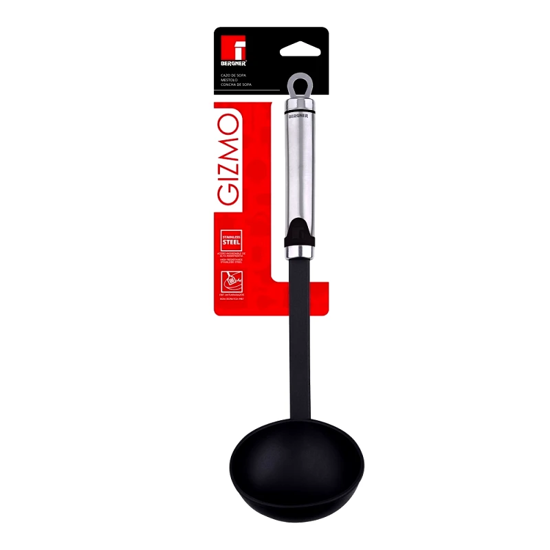 Bergner Κουτάλα Βαθιά Ανοξείδωτη-Nylon Gizmo Bergner 32,5εκ. BG00003244 (Υλικό: Ανοξείδωτο) - Bergner - BG00003244
