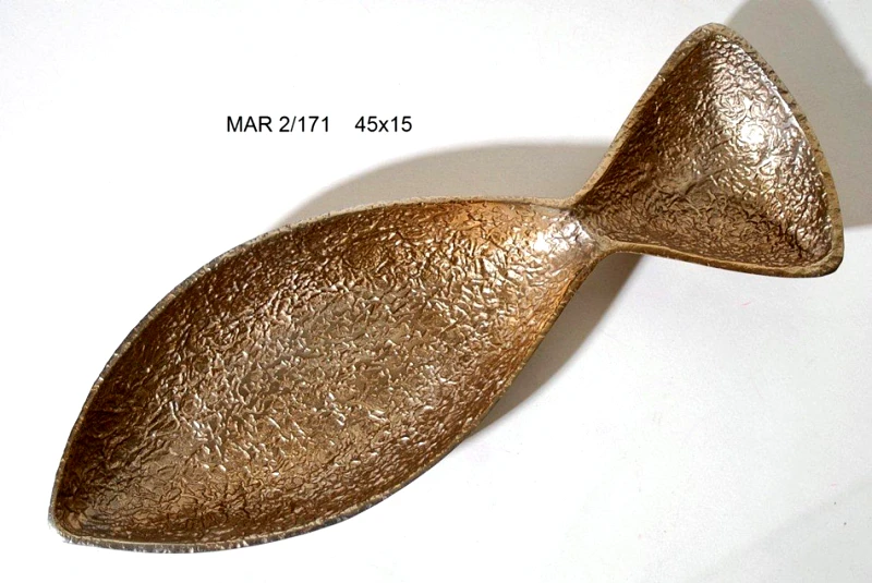 Royal Art Collection Διακοσμητική Πιατέλα Αλουμινίου Royal Art 45x15εκ. MAR2/171 (Υλικό: Αλουμίνιο, Χρώμα: Χρυσό ) - Royal Art Collection - MAR2/171