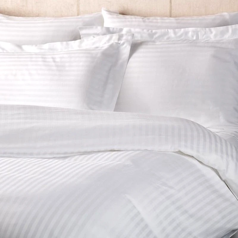 OEM Σεντόνι 240x285εκ. 100% Βαμβάκι 240TC Με Ρίγα 1cm Luxury Line Satin Stripe (Σετ 6 Τεμάχια) (Ύφασμα: Βαμβάκι 100%, Χρώμα: Λευκό) - OEM - 5201847003147