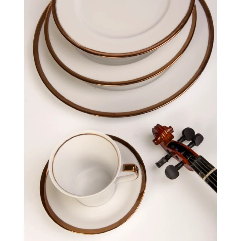 CRYSPO TRIO Σετ Φλυτζάνια Καφέ 6τμχ Πορσελάνης 100ml Rosegold CRYSPO TRIO 24.001.17 (Υλικό: Πορσελάνη) - CRYSPO TRIO - 24.001.17