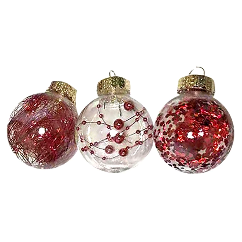 Xmas fest Σετ Μπάλες 6τμχ Με Γέμιση Red Δ8εκ. Xmas fest 93-2524 (Χρώμα: Κόκκινο) - Xmas fest - 93-2524-red
