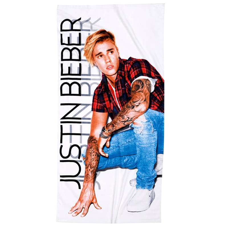 CARTOON KIDS Πετσέτα Θαλάσσης Βαμβακερή 70x140εκ. Justin Bieber 5806 Cartoon Kids (Ύφασμα: Βαμβάκι 100%, Χρώμα: Κόκκινο) - CARTOON KIDS - 420708705806