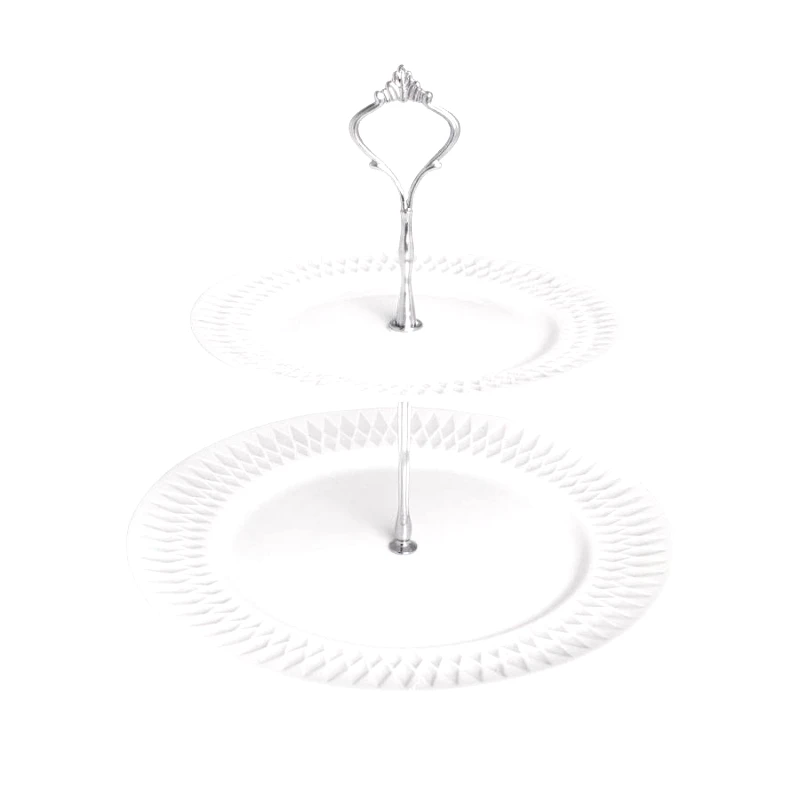 Oriana Ferelli Ορντερβιέρα 2 Όροφη Πορσελάνης White PW43 Diamante Oriana Ferelli 27εκ.-20εκ. PRPW430011 (Υλικό: Πορσελάνη, Χρώμα: Λευκό) - Oriana Ferelli - PRPW430011