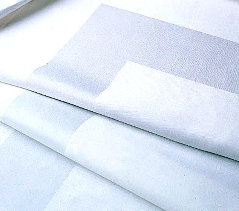 OEM Τραπεζομάντηλο 105x105εκ. Polycotton Satin Band Line White (Σετ 6 Τεμάχια) (Ύφασμα: 50% Cotton-50% Polyester, Χρώμα: Λευκό) - OEM - 5201847010145-2
