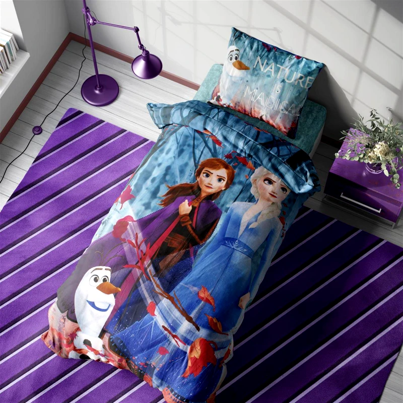 Disney Σετ Σεντόνια 3τμχ Βαμβακερά Μονά 160x240εκ. Frozen 883 Digital Print Disney Dimcol (Ύφασμα: Βαμβάκι 100%, Τύπος κατωσέντονου: Χωρίς Λάστιχο) - Disney - 44162223001