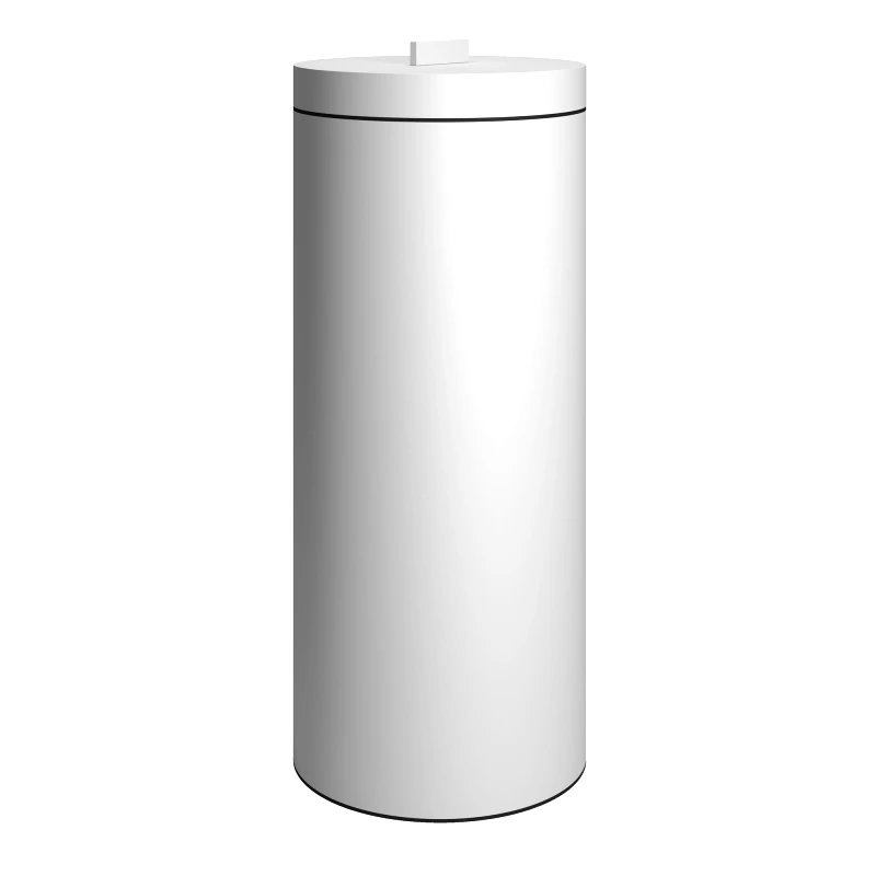 Pam & Co Καλάθι Απλύτων Ανοξείδωτο Matt White 26x60εκ.-30ltr Pam & Co 2560-033 (Υλικό: Ανοξείδωτο, Χρώμα: Λευκό) - Pam & Co - 2560-033