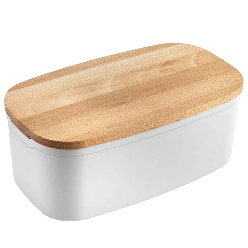 METALTEX Ψωμιέρα Πλαστική Bready Με Ξύλινο Καπάκι 35x20x14εκ. Metaltex 585020 (Υλικό: Ξύλο) - METALTEX - 585020