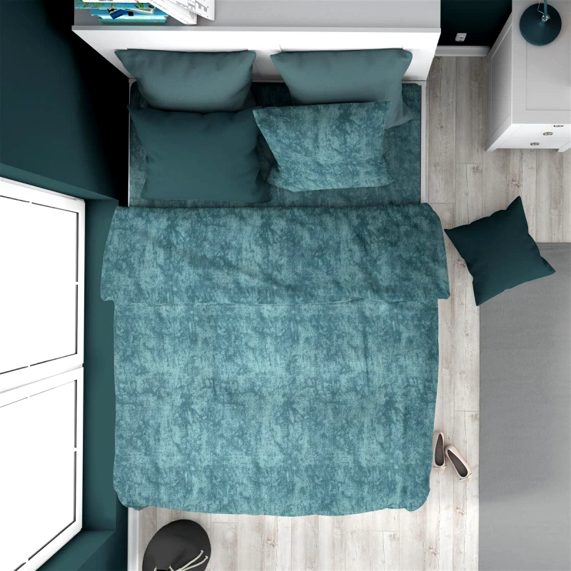 DimCol Παπλωματοθήκη Βαμβακερή Μονή 160x240εκ. Shadow 616 Petrol Dimcol (Ύφασμα: Βαμβάκι 100%, Χρώμα: Πετρόλ , Μέγεθος: Μονά) - DimCol - 33130823001