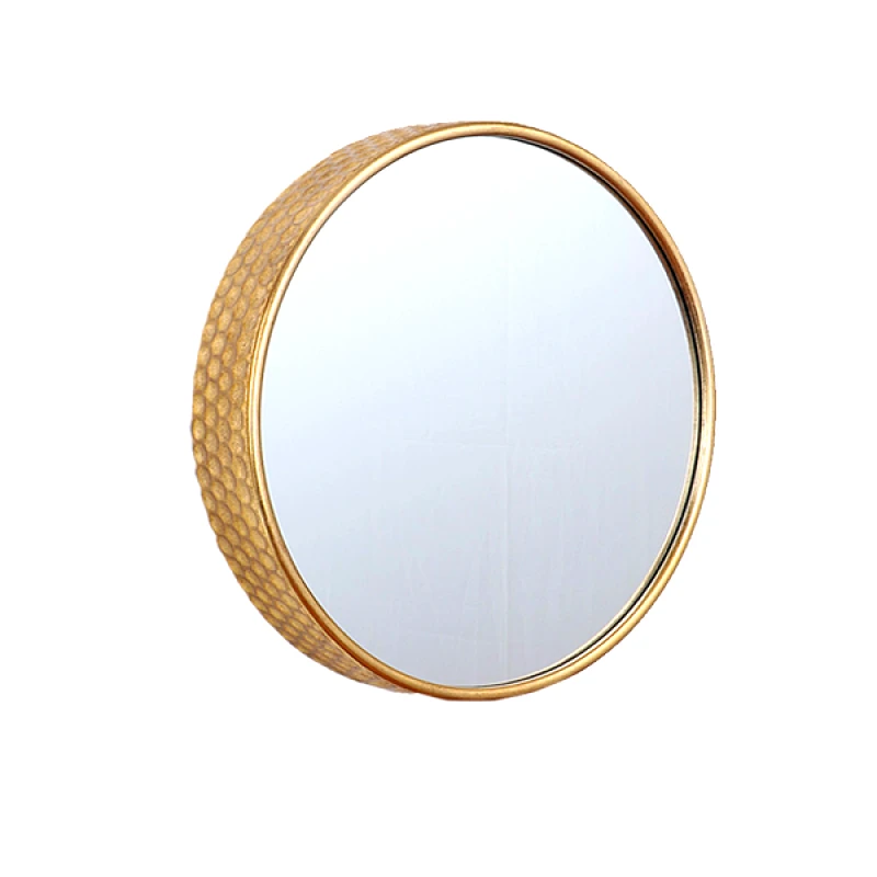 Art Et Lumiere Καθρέπτης Τοίχου Μεταλλικός Χρυσός Art Et Lumiere Φ40x8,5εκ. 10995 (Υλικό: Μεταλλικό, Χρώμα: Χρυσό ) - Art Et Lumiere - lumiere_10995