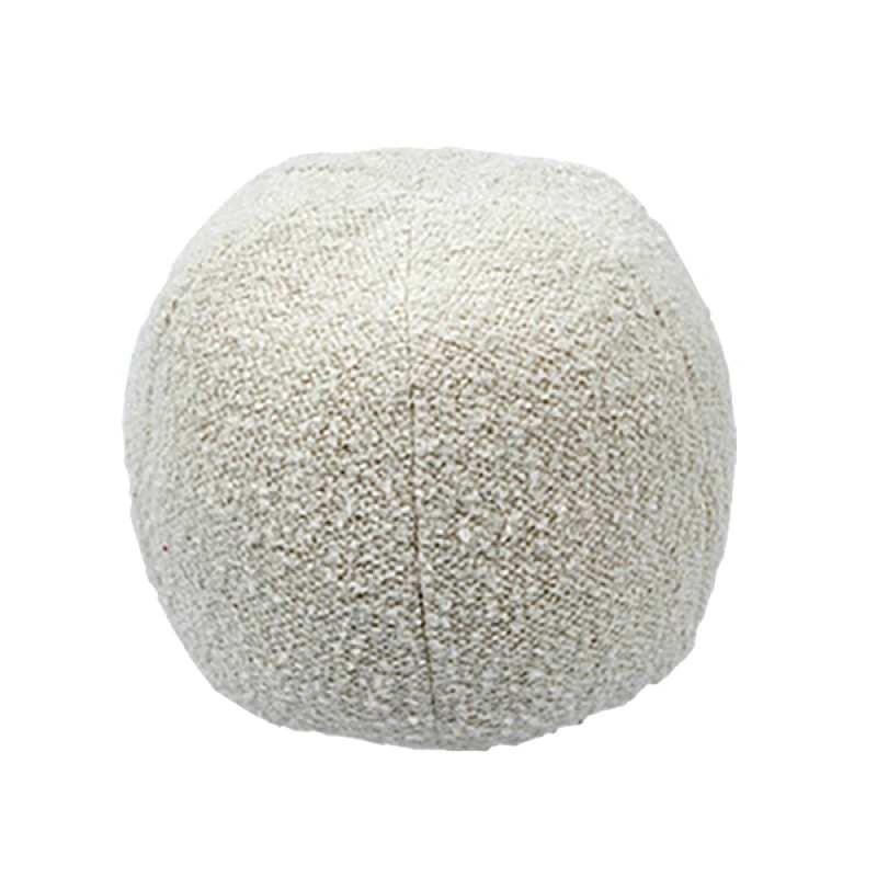 Art Et Lumiere Μαξιλάρι-Πούφ Στρογγυλό Βαμβακερό Λευκό Art Et Lumiere 40εκ. 31982 (Ύφασμα: Βαμβάκι 100%, Χρώμα: Λευκό) - Art Et Lumiere - lumiere_31982