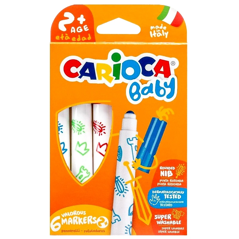 CARIOCA Μαρκαδόροι Νηπίων Σετ 6τμχ Baby Carioca 60-814 - CARIOCA - 60-814