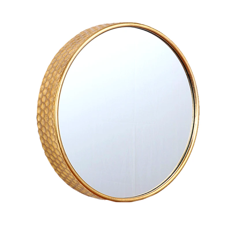 Art Et Lumiere Καθρέπτης Τοίχου Μεταλλικός Χρυσός Art Et Lumiere Φ50x8,5εκ. 10996 (Υλικό: Μεταλλικό, Χρώμα: Χρυσό ) - Art Et Lumiere - lumiere_10996