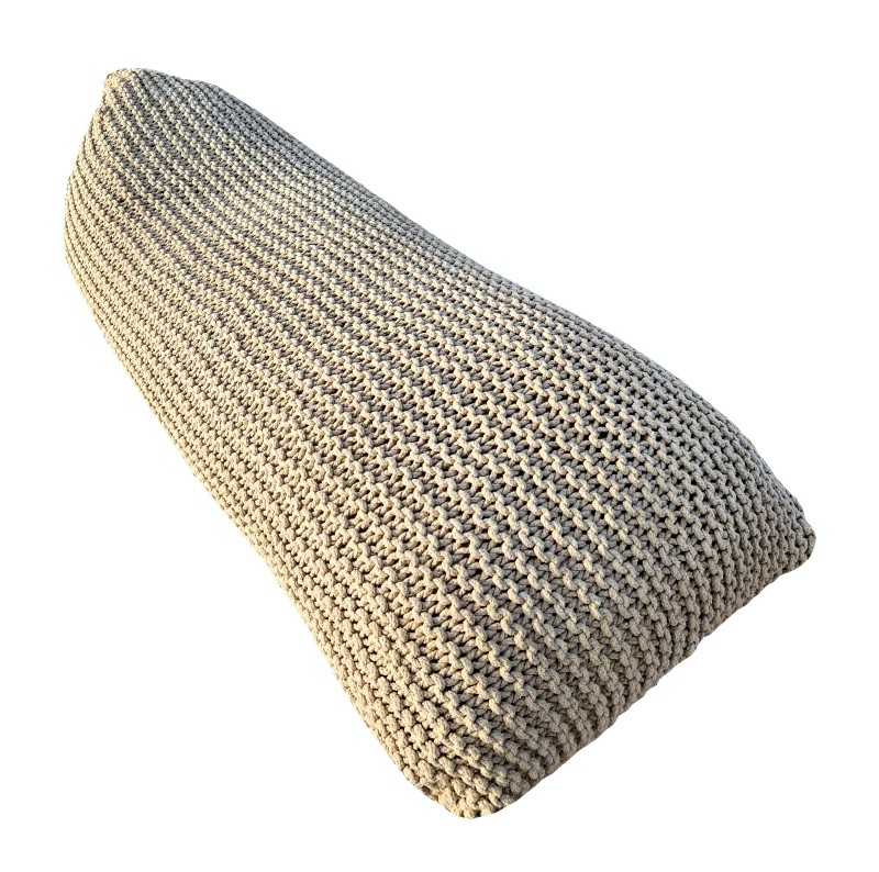 KOMVOS HOME Πουφ Macrame 80x200x45εκ. Beige Komvos Home 7006460-1 (Χρώμα: Μπεζ, Ύφασμα: Μακραμέ) - KOMVOS HOME - 7006460-1