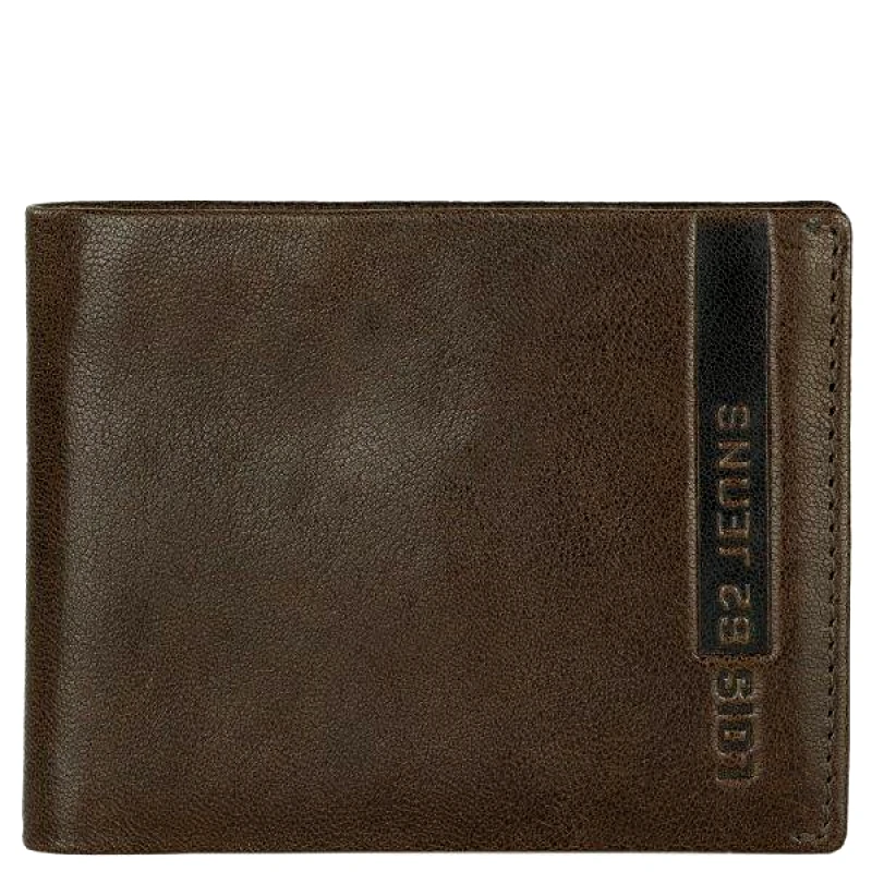 Lois Πορτοφόλι Ανδρικό Δερμάτινο Καφέ Lois 11,5x1x9εκ. 202607-02 (Ύφασμα: Δέρμα, Χρώμα: Καφέ) - Lois - 202607-02