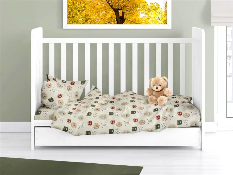 DimCol Πάπλωμα Φανελένιο Κούνιας 120x160εκ. Big Cats 27 Light Olive DimCol (Ύφασμα: Φανέλα, Χρώμα: Λαδί, Μέγεθος: Κούνιας) - DimCol - 31211121003