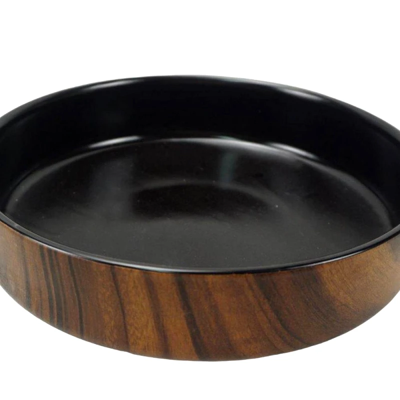 Oriana Ferelli Φρουτιέρα Κεραμική Μαύρη-Καρυδί Oriana Ferelli® Φ25,5x7,5εκ. LJT332725B (Υλικό: Κεραμικό, Χρώμα: Μαύρο) - Oriana Ferelli - LJT332725B