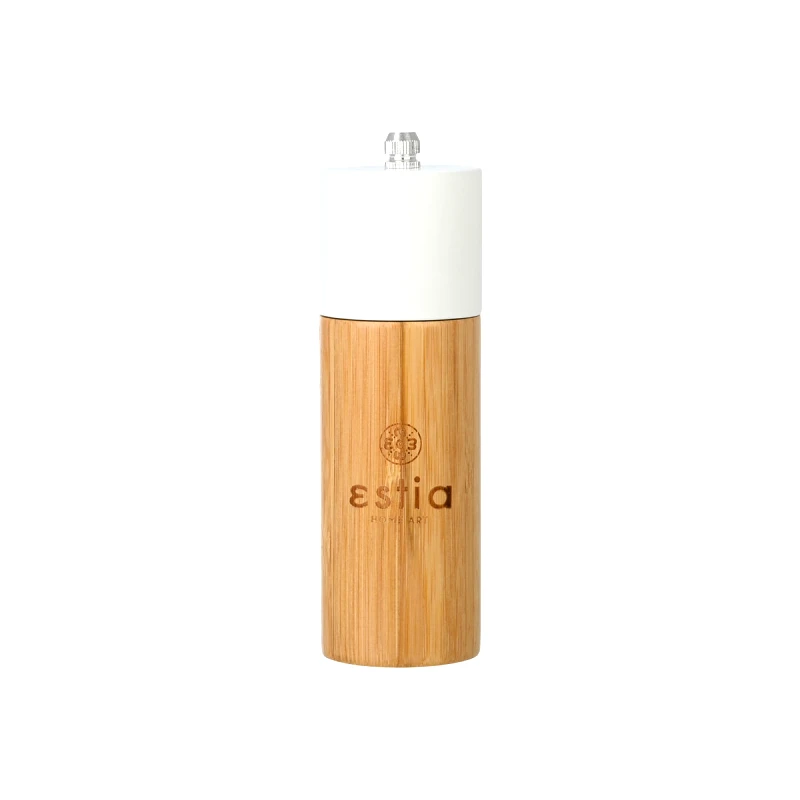 estia Μύλος Για Αλάτι-Πιπέρι Bamboo Λευκός Essentials 5x5x16εκ. Estia 01-19631 (Υλικό: Κεραμικό, Χρώμα: Λευκό) - estia - 01-19631