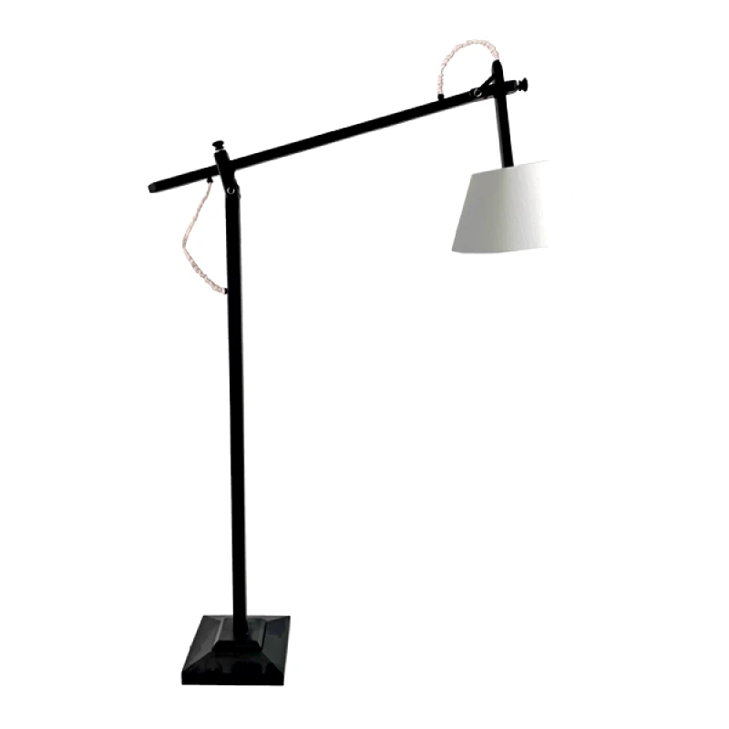 Art Et Lumiere Φωτιστικό Επιδαπέδιο Ξύλινο Μαύρο-Λευκό Art Et Lumiere 26x98x175εκ. 23950 (Υλικό: Ξύλο, Χρώμα: Λευκό) - Art Et Lumiere - lumiere_23950