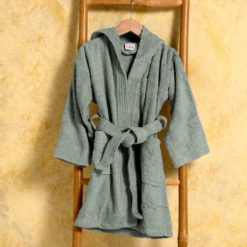 MELINEN Μπουρνούζι Παιδικό Βαμβακερό 6-8 Ετών Aqua Bloom Kids Melinen 20003893 (Ύφασμα: Βαμβάκι 100%, Χρώμα: Aqua, Μέγεθος: 6-8 Ετών) - MELINEN - 20003893