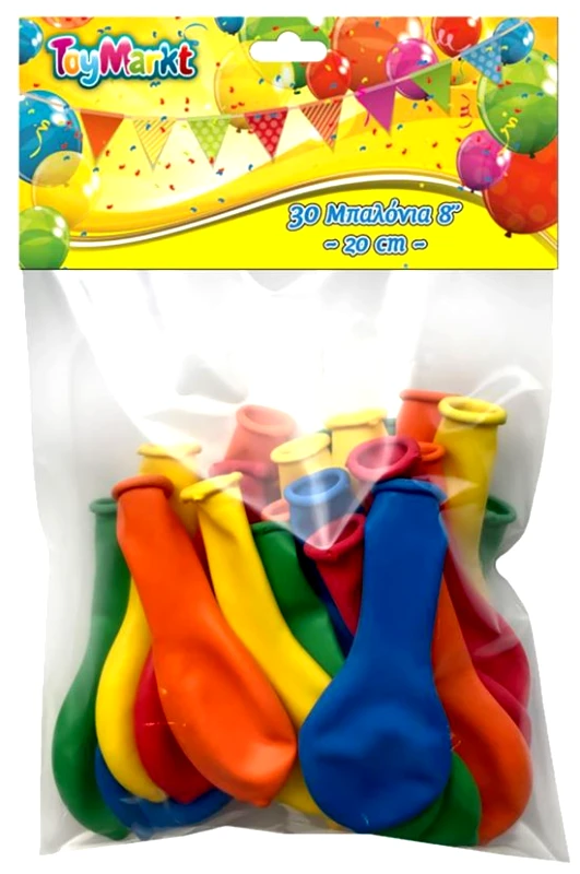 Toy Markt Μπαλόνια Σετ 30τμχ 20εκ. Toy Markt 71-84 - Toy Markt - 71-84