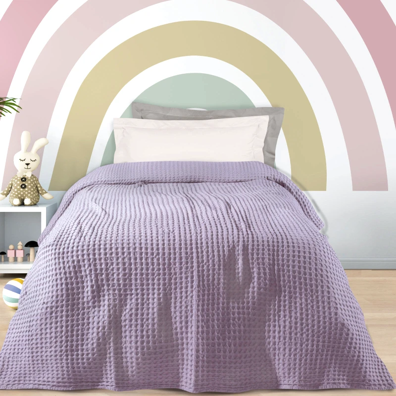 Das Home Κουβέρτα Πικέ Βαμβακερή Μονή 160x220εκ. 1203 Λιλά Das Kids (Ύφασμα: Βαμβάκι 100%, Χρώμα: Λιλά) - Das Home - 620577711203