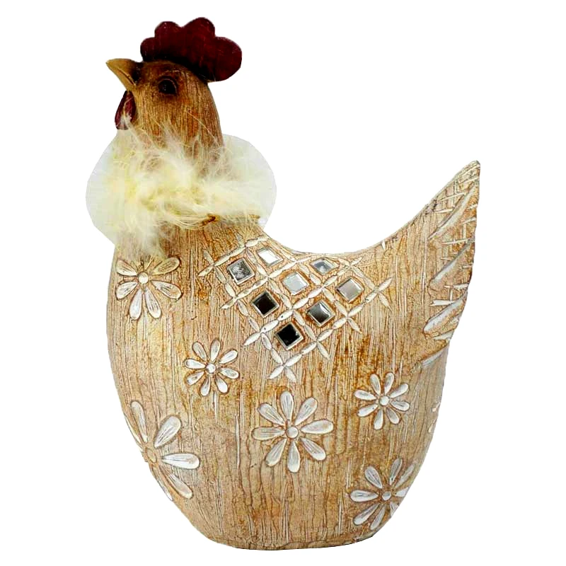Royal Art Collection Διακοσμητική Επιτραπέζια Κότα Polyester Μπεζ Royal Art 16x22εκ. LAN8/39 (Υλικό: Polyester, Χρώμα: Μπεζ) - Royal Art Collection - LAN8/39