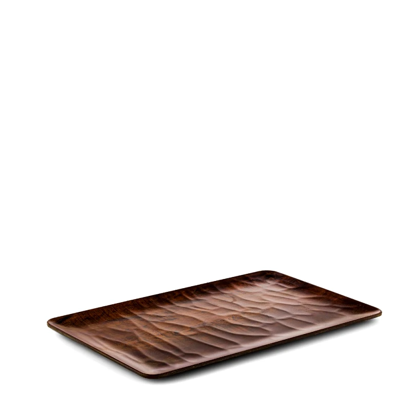 ESPIEL Πιατέλα Σερβιρίσματος Μελαμίνης Chestnut Hybrid ESPIEL 32,5x17,5x1,5εκ. HWD536K36-6 (Σετ 6 Τεμάχια) (Υλικό: Μελαμίνη, Χρώμα: Καφέ) - ESPIEL - HWD536K36-6