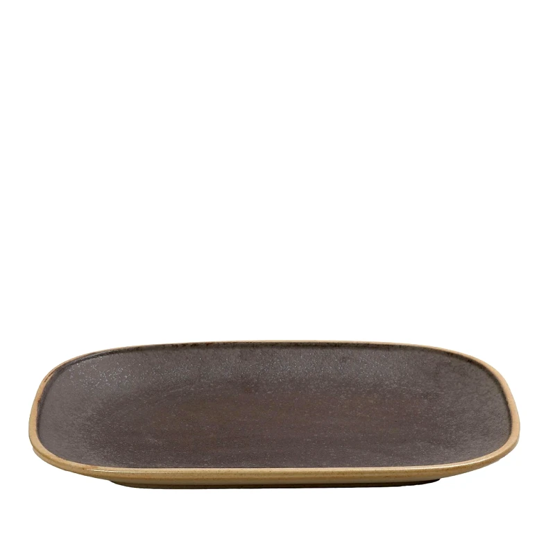 ESPIEL Πιατέλα Σερβιρίσματος Πορσελάνης Καφέ Karma ESPIEL 33,5x23x2,6εκ. VRA112K1 (Υλικό: Πορσελάνη, Χρώμα: Καφέ) - ESPIEL - VRA112K1