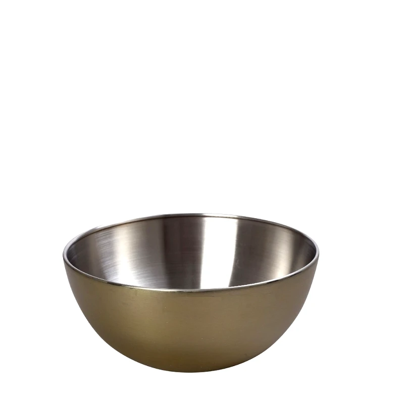 ESPIEL Μπωλ Σερβιρίσματος Ανοξείδωτο Χρυσό Ματ ESPIEL 15x15x7,5εκ. RAP126 (Σετ 2 Τεμάχια) (Υλικό: Ανοξείδωτο, Χρώμα: Χρυσό ) - ESPIEL - RAP126