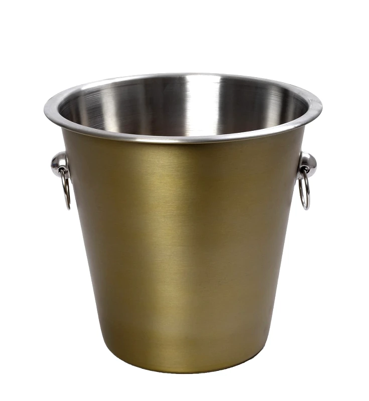 ESPIEL Σαμπανιέρα Ανοξείδωτη Χρυσή Ματ ESPIEL 22x22x22εκ. RAP130 (Υλικό: Ανοξείδωτο, Χρώμα: Χρυσό ) - ESPIEL - RAP130