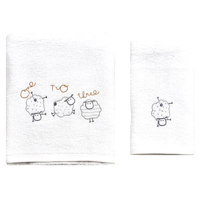 Ο Κόσμος του Μωρού Σετ Πετσέτες 2τμχ Μπεμπέ Βαμβακερές Sheep Γκρι 57595 (Ύφασμα: Βαμβάκι 100%, Χρώμα: Γκρι) - Ο Κόσμος του Μωρού - 5205626575955