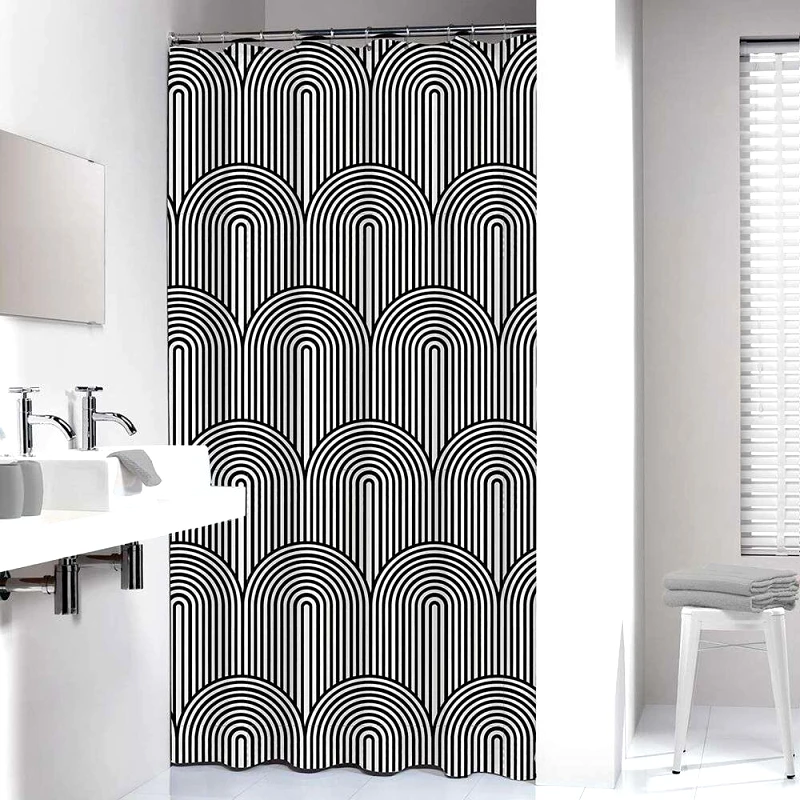 sealskin Κουρτίνα Μπάνιου Αδιάβροχη Πλαστική 180x200εκ. Brave Black Sealskin 800148 (Χρώμα: Μαύρο, Υλικό: Peva) - sealskin - sl-800148