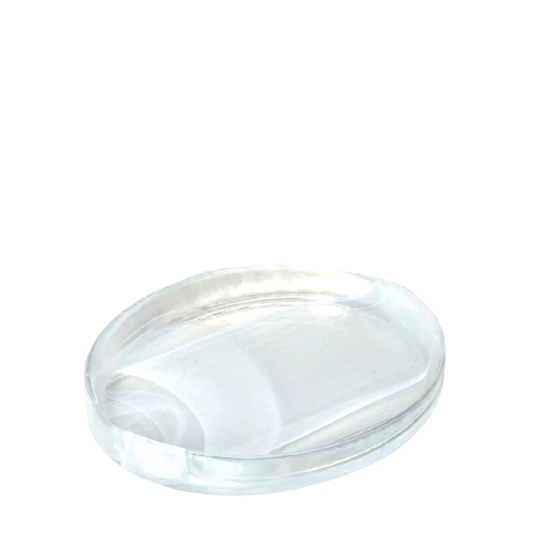 ESPIEL Μπωλ Σερβιρίσματος Γυάλινο Atlas Alabaster ESPIEL 15x12,5x2εκ. HOR1609K6 (Σετ 6 Τεμάχια) (Υλικό: Γυαλί, Χρώμα: Λευκό) - ESPIEL - HOR1609K6