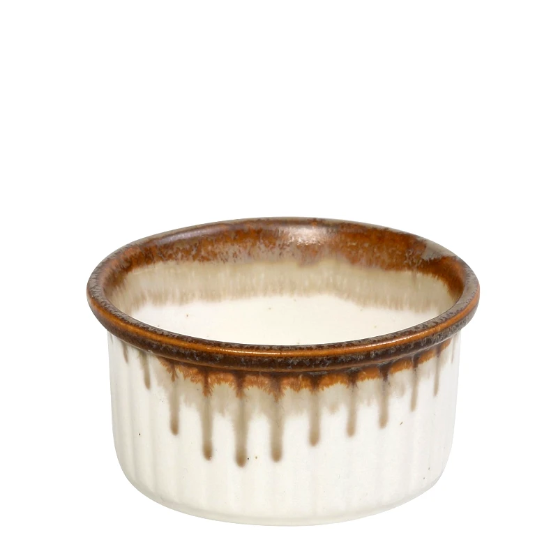 ESPIEL Μπωλ Σουφλέ Πυρίμαχο Stoneware Reactive Beige Essentials ESPIEL 10x5εκ. OWQ124K12 (Σετ 12 Τεμάχια) (Χρώμα: Μπεζ, Υλικό: Stoneware) - ESPIEL - OWQ124K12