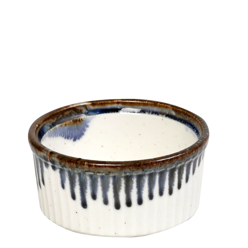 ESPIEL Μπωλ Σουφλέ Πυρίμαχο Stoneware Reactive Blue Essentials ESPIEL 10x5εκ. OWR124K12 (Σετ 12 Τεμάχια) (Χρώμα: Μπλε, Υλικό: Stoneware) - ESPIEL - OWR124K12