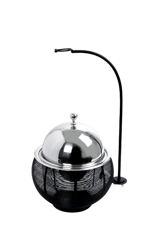 ESPIEL Επιτραπέζιο Θερμαινόμενο Σκεύος Μαύρο Chaffing Dish Gel Wax ESPIEL 33x33x36-56εκ.-3,5lt TAF113 (Υλικό: Ανοξείδωτο, Χρώμα: Μαύρο) - ESPIEL - TAF113