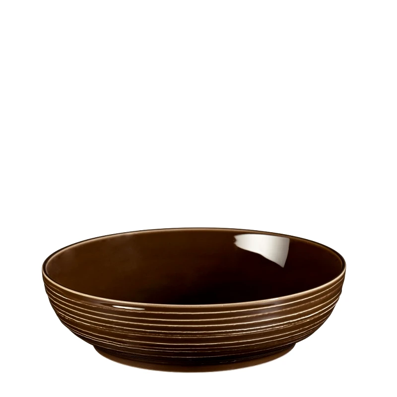 ESPIEL Σαλατιέρα Πορσελάνης Earth Brown Terra ESPIEL 25,5x6,6εκ. 001.765008K2 (Σετ 2 Τεμάχια) (Υλικό: Πορσελάνη, Χρώμα: Καφέ) - ESPIEL - 001.765008K2