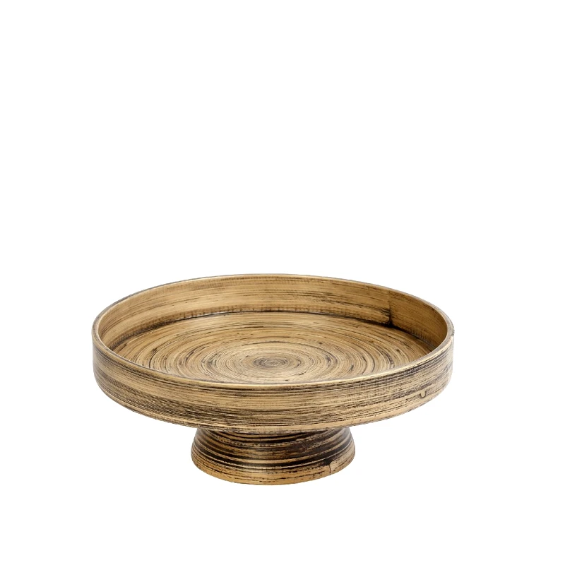 ESPIEL Δίσκος Σερβιρίσματος Με Πόδι Bamboo Bali 30x12εκ. ESPIEL BAB115 (Υλικό: Bamboo) - ESPIEL - BAB115