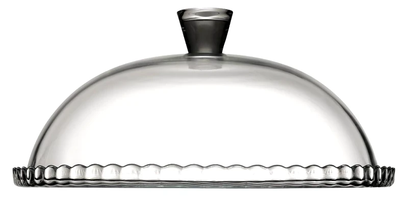 ESPIEL Τουρτιέρα Με Καπάκι Γυάλινη-Διάφανη ESPIEL Φ32x15,5εκ. SP95198G1 (Υλικό: Γυαλί, Χρώμα: Διάφανο ) - ESPIEL - SP95198G1