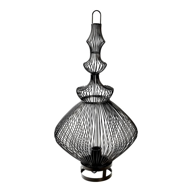 ESPIEL Φωτιστικό Επιτραπέζιο Μεταλλικό Μαύρο ESPIEL 35x35x62εκ. FUT410 (Υλικό: Μεταλλικό, Χρώμα: Μαύρο) - ESPIEL - FUT410