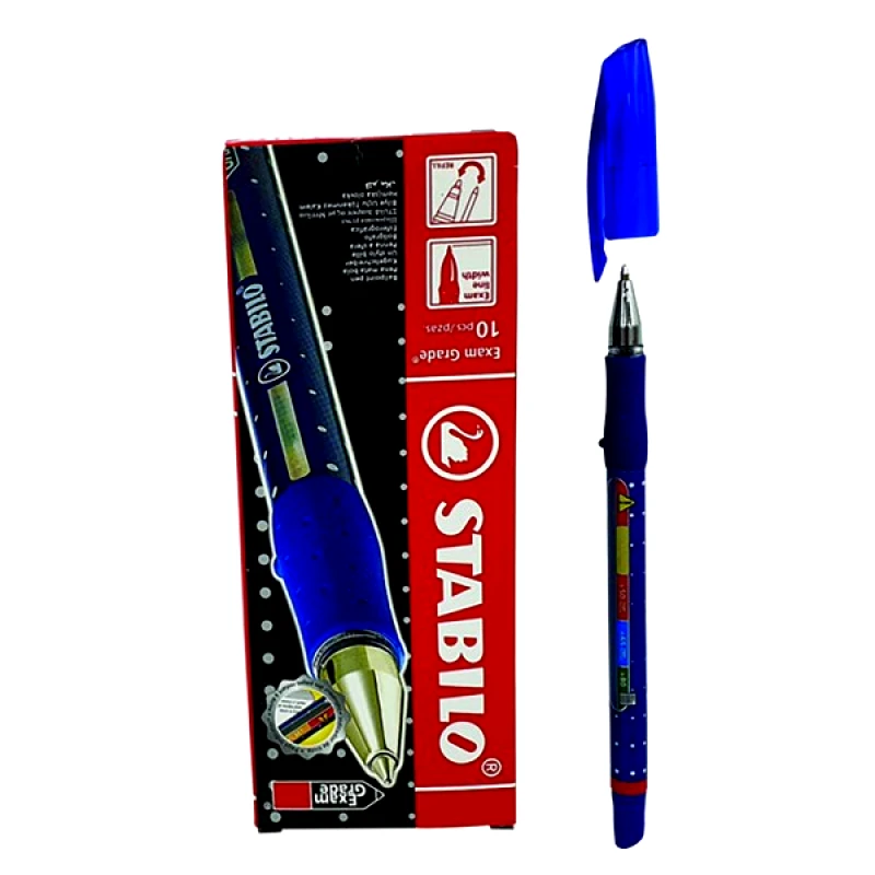 Stabilo Στυλό Exam Grade Blue Ballpoint Stabilo 60-750 (Σετ 10 Τεμάχια) (Χρώμα: Μπλε) - Stabilo - 60-750